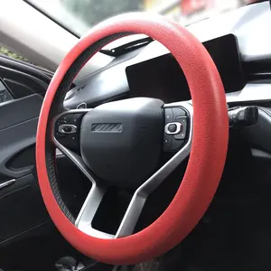 Car Accessories Steering Wheel Cover – Heat Resistant, Non-Slip Silicone, Anti-Sweat, Scratch Proof – Fits 13.5-15 Inch Round & D Shape