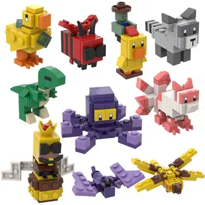 Grow a Garden Pet Figure Building Block Toy, Educational Playset for Kids, Creative Construction Kit, Perfect Gift Idea, Block Figures