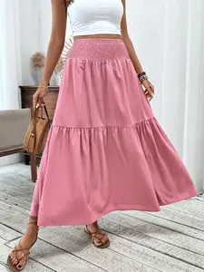 Long Dress for All Body Types, Ruched Waist + Flowy Layered Skirt, Boost Your Confidence, Perfect Fit for Any Figure