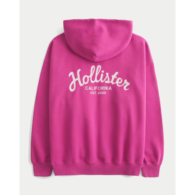 Hollister Feel Good Oversized Logo Graphic Hoodie
