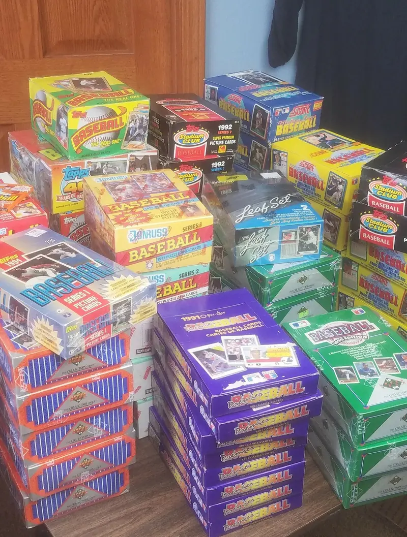 Unopened Lot Of 58 Old Baseball Cards In Wax Packs! Plus Best Bonuses - Featuring Fleer Upper Deck Topps And More Vintage Collectibles