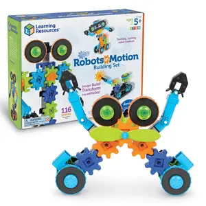 Learning Resources  Gears Gears Gears Robots in Motion Toy for Grade K Plus, Assorted Color