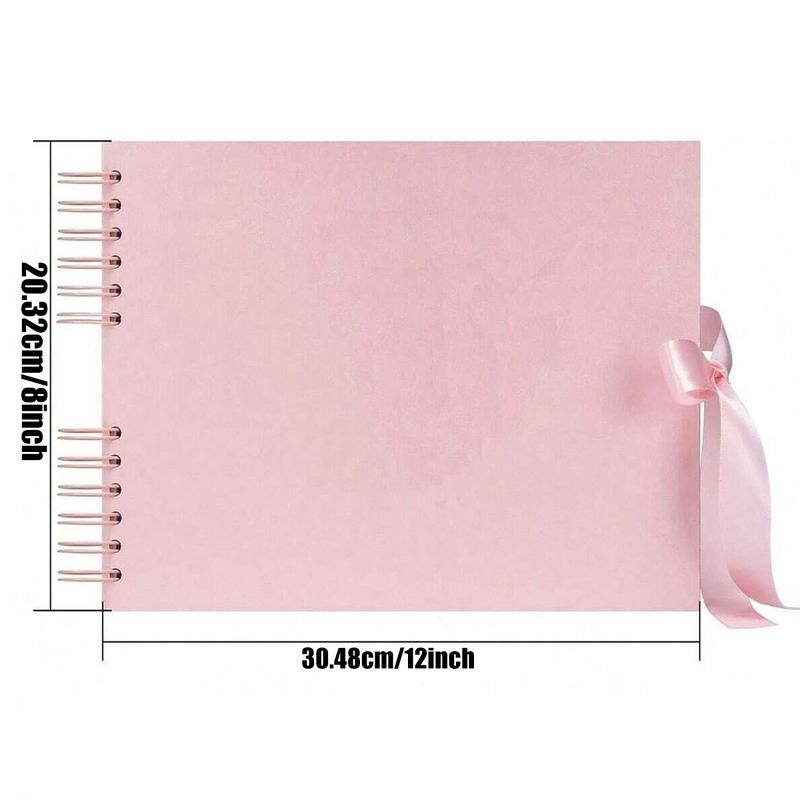 1 scrapbook album, 12 * 8 inches/80 pages (40 sheets), multi-color inner kraft paper pages with 5 colored corner stickers, DIY scrapbook, wedding guest message book, anniversary, Valentine's Day gift, meaningful handmade album, suitable for weddings, holi