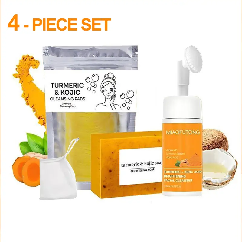 3pcs(Facial cleanse + turmerictablets+soap)