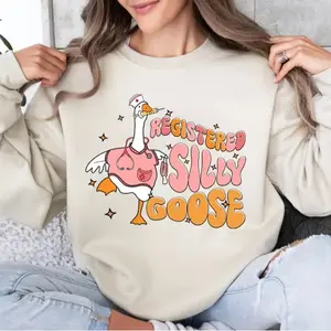 Registered Silly Goose Sweatshirt & Tshirt, Nurse Silly Goose Sweatshirt, Nursing Certified Shirt, Licensed Silly Goose, Nurse Appreciation Shirt, Funny Goose Sweatshirt, Trendy Gift For Her, Unisex Shirt In All Sizes And Colors For Men and Women