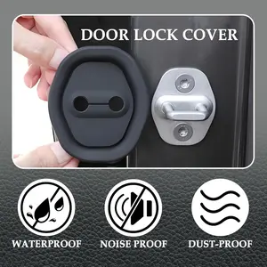 4pcs Silicone Door Latch Protective Cover Shock Absorbing Car Door Lock Guard for Vehicle Locks Easy Installation