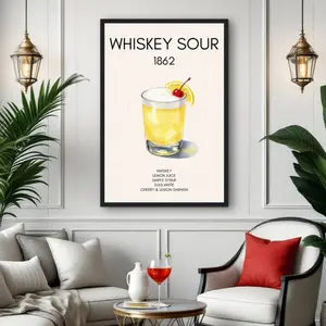 Whiskey Sour Cocktail Bar Art Print