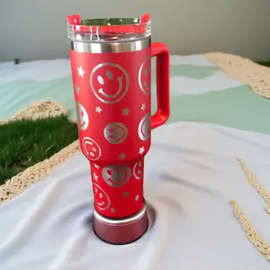 Stainless Steel 40oz Tumbler Mug - Versatile Drinkware for Coffee & Iced Tea - High-Quality Flasks for Various Occasions - Glass