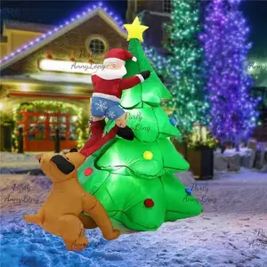 LED Lighted Christmas Inflatable Welcome Decoration, Holiday Decor, Home Garden Yard Outdoor Store Display, Festive Xmas Ornament，Home Decoration, Yard Decoration, Outdoor Decoration, Garden Decoration, Store Decoration, Party Decoration