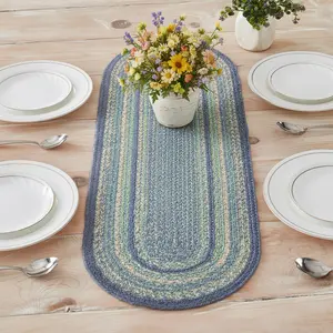 Sea Glass Braided Table Runner