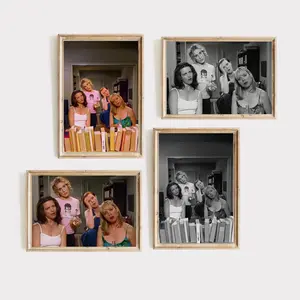 Vintage Girls Poster Retro 90s TV Show Wall Art Decor Bathroom Print Home Decorations