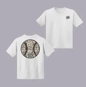 Camo Baseball Youth Shirt, Baseball Drip, Game Day Shirt, Old School Graphic Tee, Full Colors, Youth Shirt Available In Sizes XS–XL