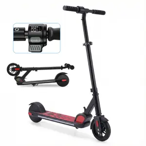 Caroma Electric Scooter for Kids Ages 6-12, 150W Motor Max Speed 10 MPH, 5 Miles Range, Colorful LED Lights, Foldable kids electric scooter