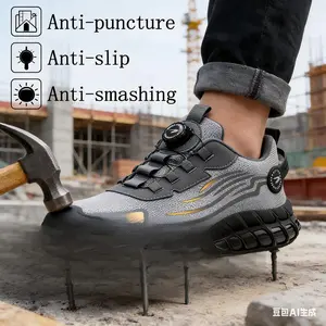 Men's Safety Work Shoes - Waterproof Composite Toe, Indestructible Steel Toe Anti-Smash Anti-Puncture Non-Slip Breathable Outdoor Hiking Boots unisex safety shoe
