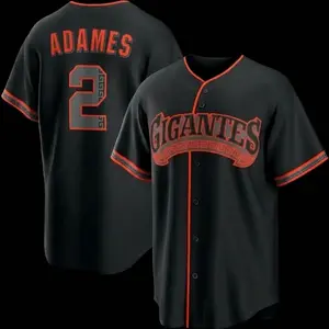 Unisex Baseball Giants Willy Adames Alternate Stadium Jersey - Black A