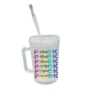 F this, F that, F then, F you! 34oz HIP SIPS Mega Trucker Mug, 34oz Trucker Mug, Retro Mug, Insulated, Hospital Mug, Pregnancy gift, Bridal Party Drinkware Lid Straw Washable Reusable Cup
