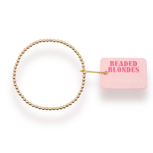 Beaded Blondes 3MM Gold Beaded Bracelet