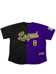 Plus Size Classic Letter & Number Embroidered Design, Men'S Color Block Baseball Jersey, Short Sleeve Shirt For Training And Competition, Sports Top, Sportswear Clothing