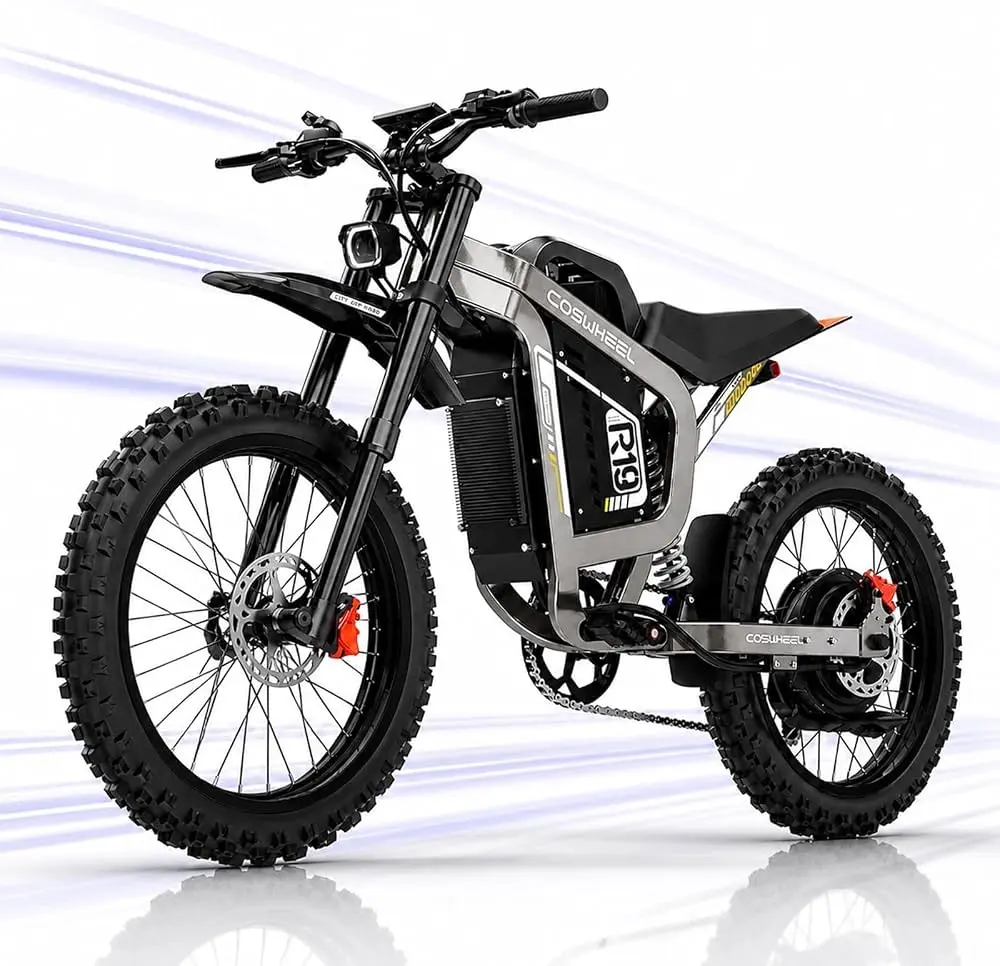 COSWHEEL R19 2026 Upgrade Electric Bike for Adults, 9000W Peak E,60 MPH Ebike, 72V 40AH Removable Battery, 125 Miles Range, 19" Off-Road Tires