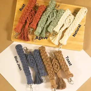 Macrame Keychains, Macrame Braided Wristlets and Finger Loops