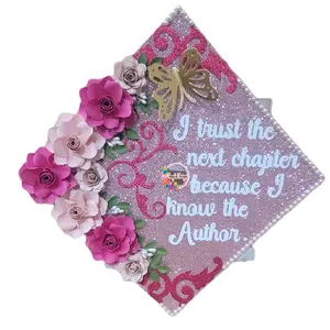 pink scroll grad topper