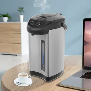 CNCEST Stainless Steel Water Boiler 4L 3-Way Dispenser (Electric/Manual), 20-Min Boil, Auto Keep-Warm 750W for Home, Office & Commercial Use