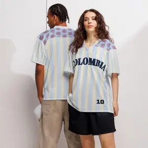 Colombia Soccer Jersey – Retro Floral Football Shirt, Camisa de Colombia, Mesh Sports Jersey, Number 10 Fan Gift, Unique Futbol Top