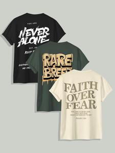 men's letter print round neck tee, basic shirt regular fit crew neck short sleeve t-shirt for men, breathable casual mufti clothes, comfy knitting top for summer streetwear, graphic tees, menswear, birthday gifts, funny graphic tees, tshirt