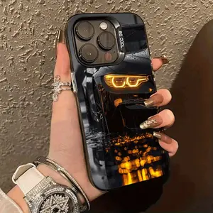 Trendy Devil'S Eye Car Light Car Pattern Phone Case Suitable for iphone 16 Promax 15 Plus 14 13 12 17 Stylish Phone Shock Absorber Cover