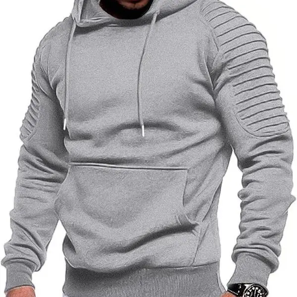 Mens Hoodie Sweatshirts Casual Drawstring Hoodies Fashion Hooded Collar Athletic Pullover with Pocket(run small)