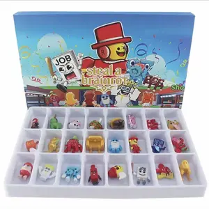 24pcs Brain-Friendly Game Character Blind Box Toy Figures, Virtual Monster Model Display Pieces, Fun Collectible Set for Kids & Adults, Blind Bag