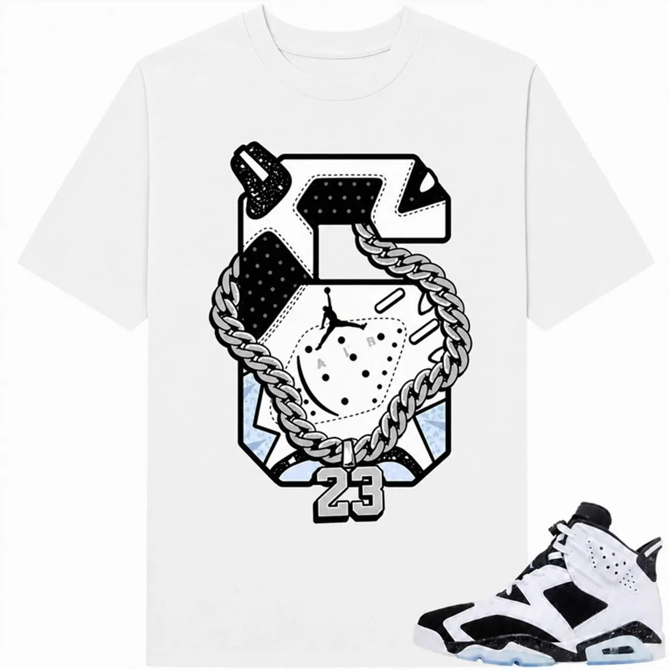 Matching T-Shirt for Jordan 6 Oreo - Six Risk Streetwear