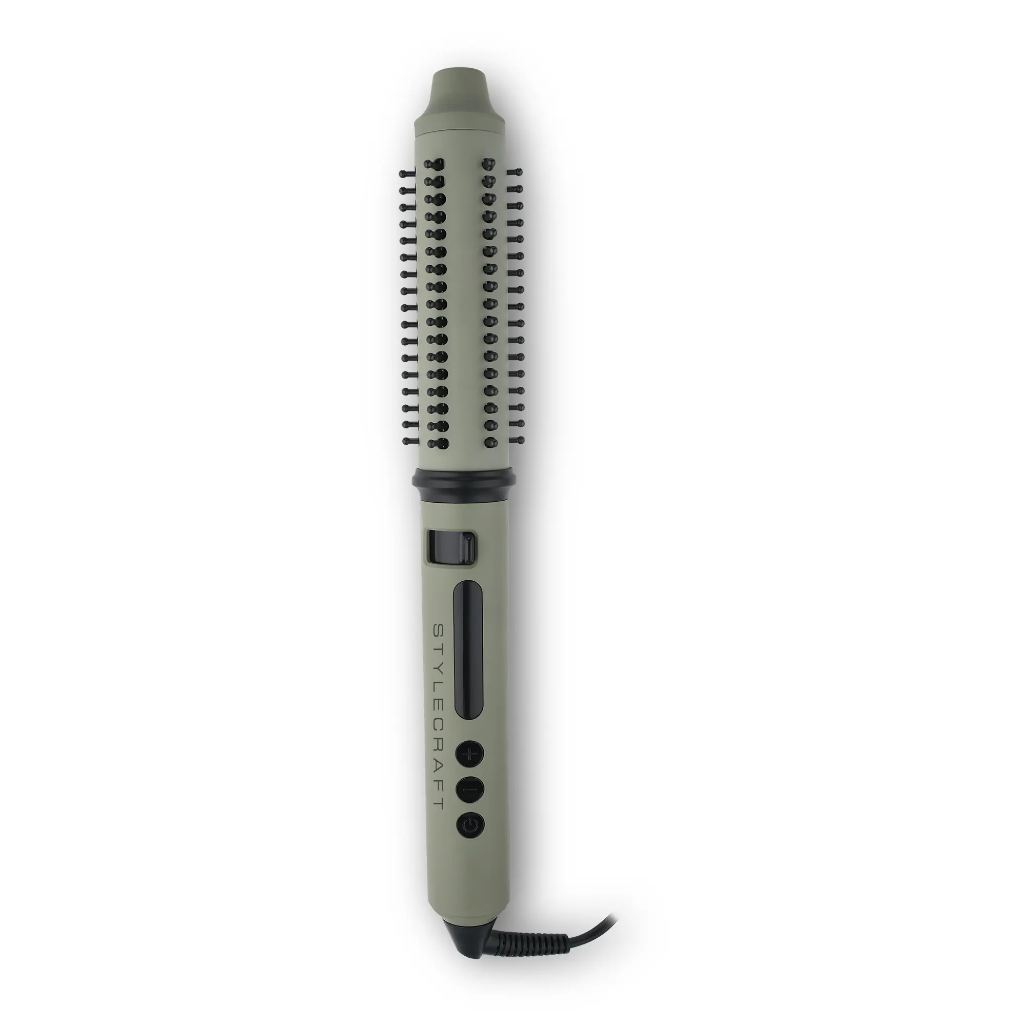 StyleCraft Sage Retractable Styling Brush and Curling Wand - Professional Ceramic Barrel 1.25" Inch Wand
