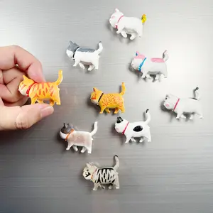9-Piece Cute Cat Refrigerator Magnets Set, Creative Decorative Fridge Stickers, Kitchen Office Storage Cabinet Decoration, Multi-Scene Use, Refrigerator Decorating Magnet