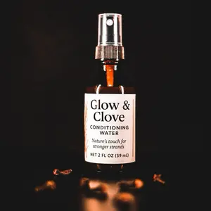 Glow & Clove Conditioning Water 2 FL OZ Silk Infused Natural Hair Care Scalp Mist for Healthy Growth & Relief from Dryness