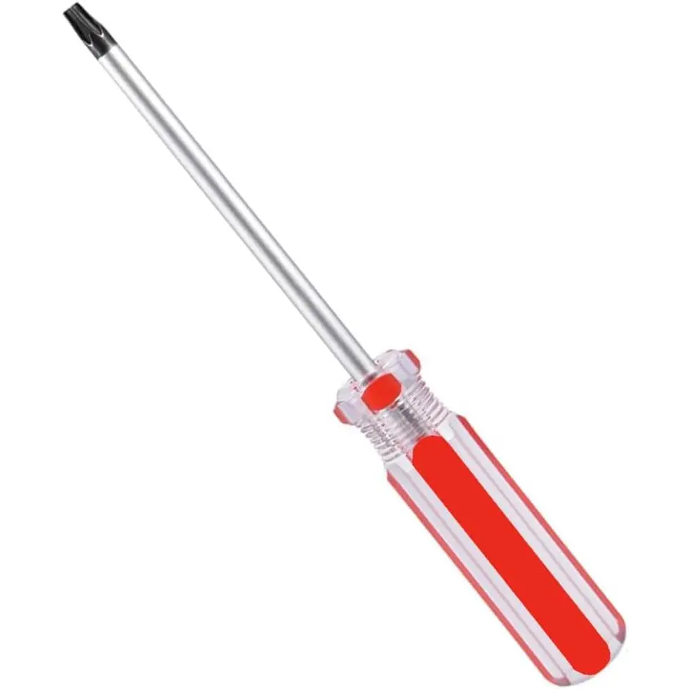T25 Star Magnetic Screwdriver with Non-Slip Handle - Security Tamper Proof Torx Tool, Sturdy and Durable, for Computer Repair, Automobile Maintenance (T25 x 100mm, T15 Compatible)