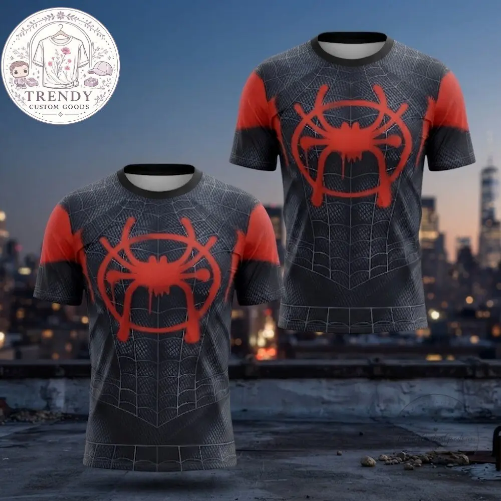 Spidey Symbiote Jersey, Black Suit Spider Sports Jersey, Unisex 3D Graphic Football Shirt, Breathable Athletic Fan Gift