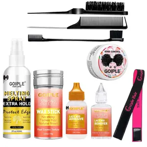 Goiple Lace Wig Set for Beginners, Waterproof Long-Lasting Invisible Adhesive, Hair Fusion Spray, Strong Natural Hold, Control Wig Kit