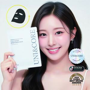 [UNI&CORE] VITA C BRIGHTENING Mask (5 Sheets) 2.8 oz. (80g) with Pure Vitamin C stabilized in Korea
