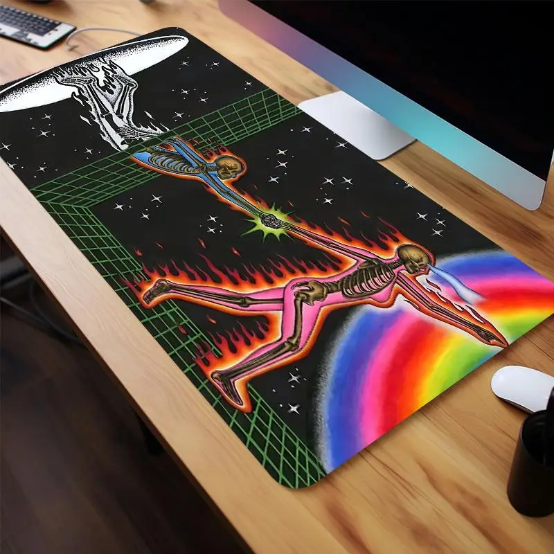 Astral Projection Art Painting Pattern Extended Mouse Pad, Rectangle Gaming Mouse Pad, Office Desk Keyboard Mat For Home Office Game, Work Desktop Acc