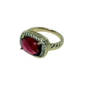 Women's Engraved Name Custom Engraved Ring - Burgundy Casual Romantic Design, Elegant Sparkling Gemstone, Metal Coating, Everyday Wear, Ideal Anniversary Gift, Packaged in Velvet Box, Engraved Name Rings, Custom Engraved Rings