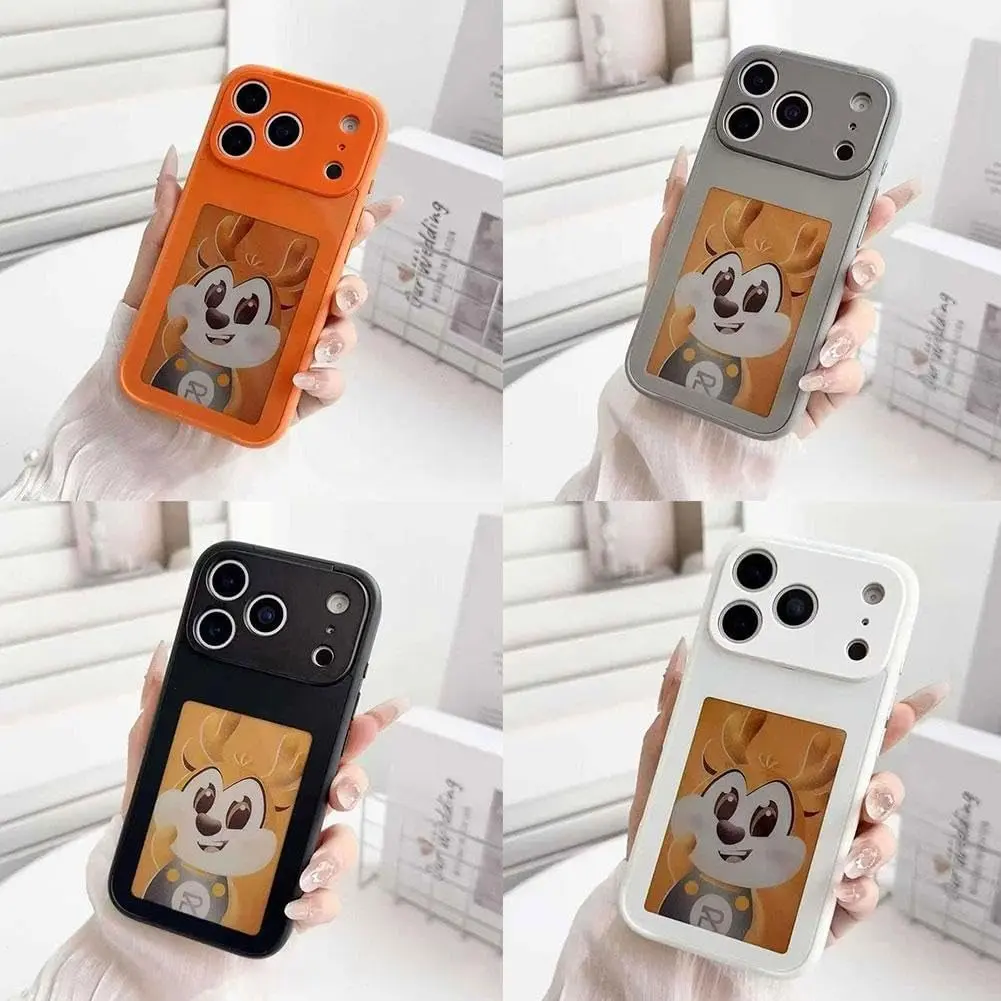 Ink Screen Ai Phone Case, NFC Projection, DIY Artificial Intelligence, Four-Color HD Ink Screen, APP Operation, for iPhone 17 Series