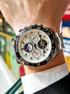 Men's Business Fashion Mechanical Watch, Fashion Watch for Party, Daily Clothing Decor, Trendy All-match & Exquisite Watch for Birthday Gift with Box, Stainless Steel Watch