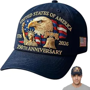 U.S. 250th Anniversary Commemorative Cap — Eagle Design, Adjustable