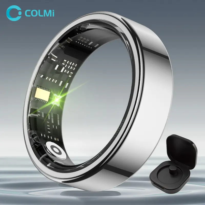 COLMI Ring 2 Classic No Subscription Smartring 5 ATM Waterproof Digital Fitness Tracker, Women's Men's Health Device, Cool Gadgets, Mens Gifts, Birthday Gifts for Him,techvibes