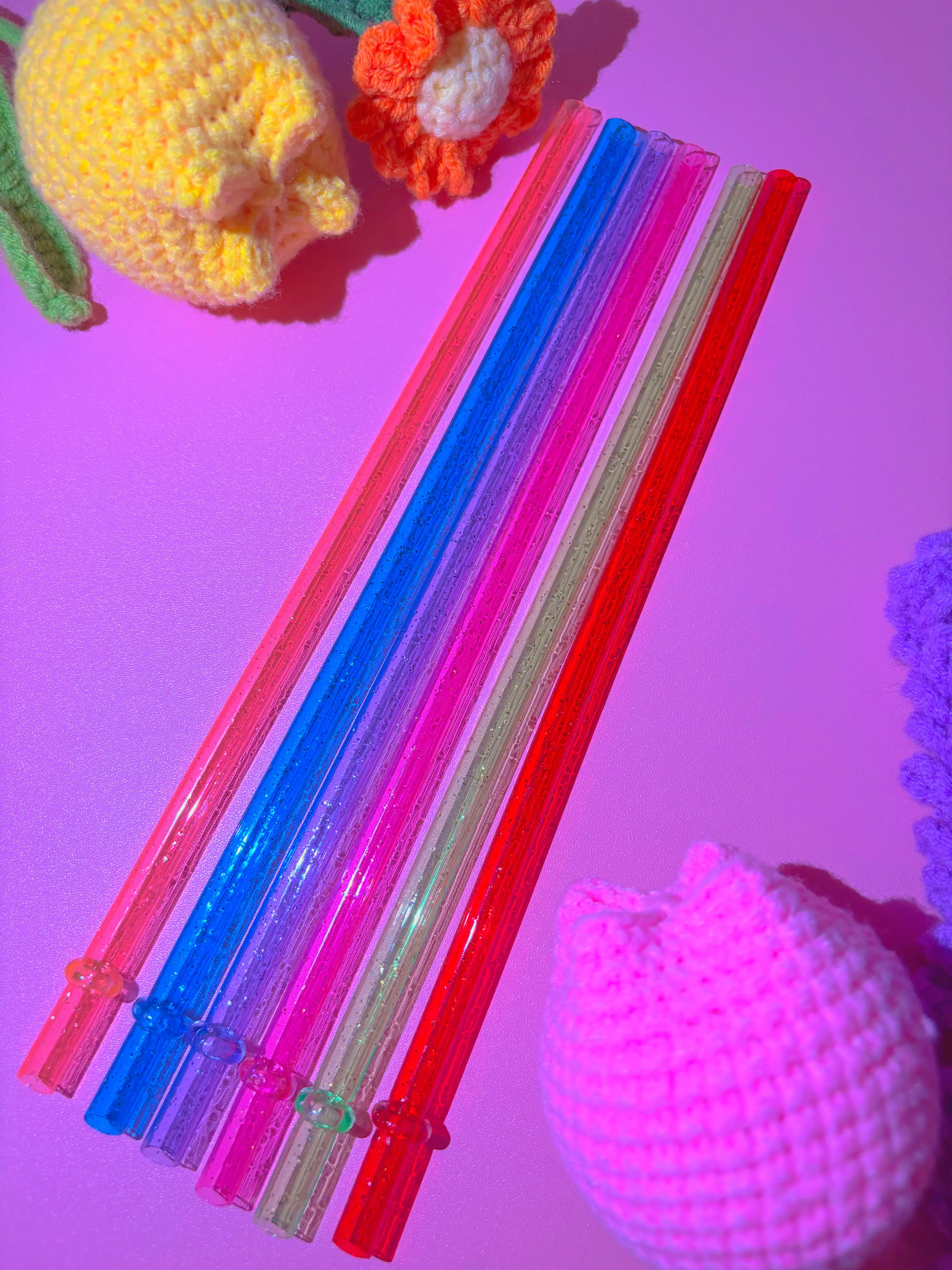 glitter straws