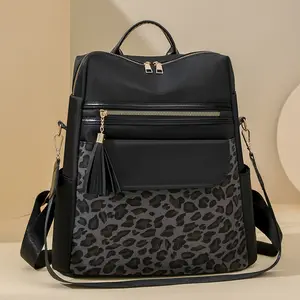Women's Chic Leopard Print Backpack: Stylish & Practical for Daily & Trendy Outfits