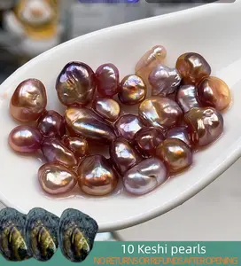 【Will】Fairy Keshi (10+ Irregular Shape Keshi Pearls) Freshwater Seedless Pearl Irregular shape｜Live Opening Non-Refundable NO RETURNS OR REFUNDS AFTER