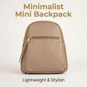 【Final Sale】Minimalist Mini Backpack for Women | Lightweight Everyday Travel Backpack Purse with Zip Pockets