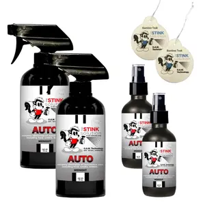 Auto Buy 2 Get 4 FREE - (2) 16 oz (2) 4 oz Odor Eliminating Spray Bundle + 2 Car Air Fresheners